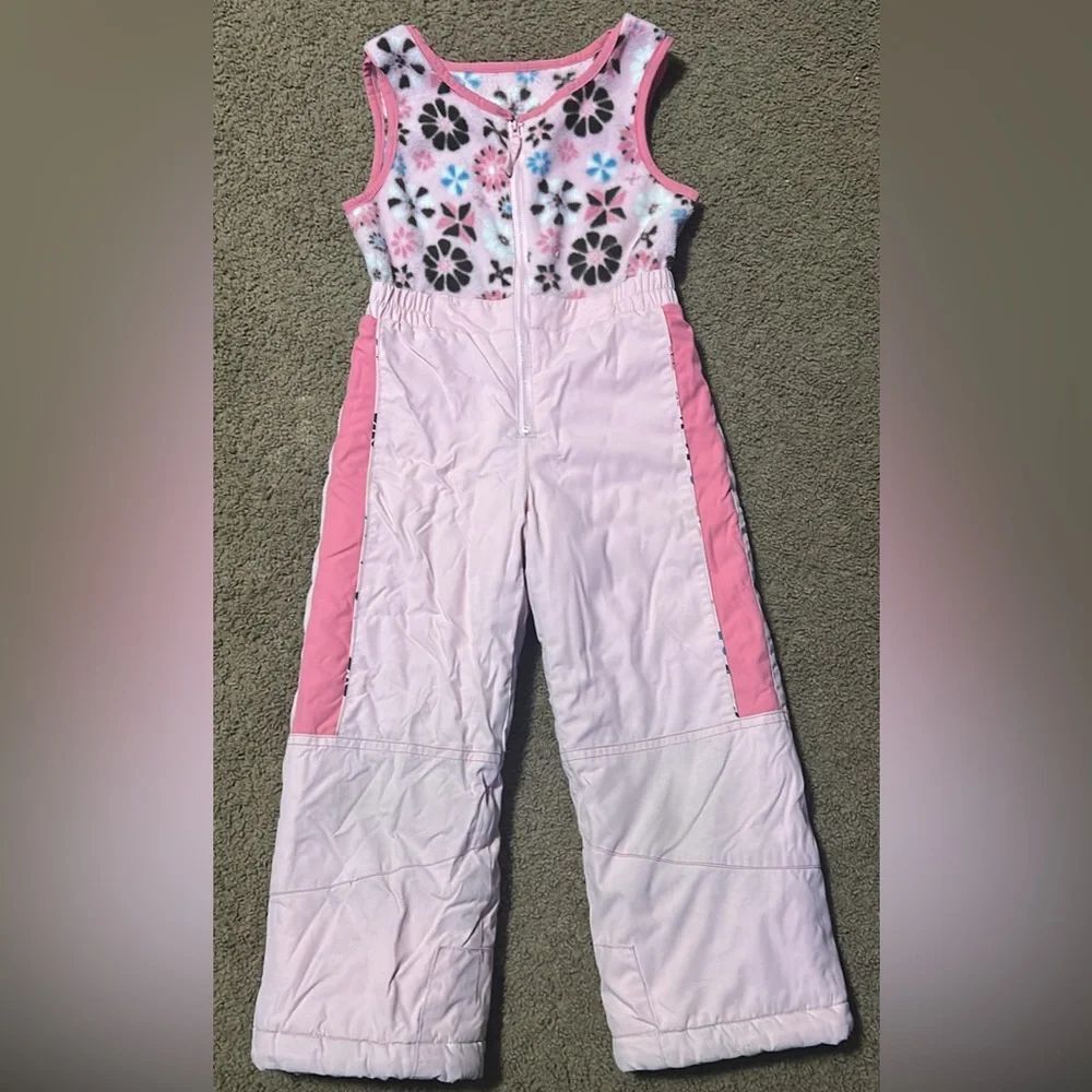 Columbia Pink and White Youth Snow Suit